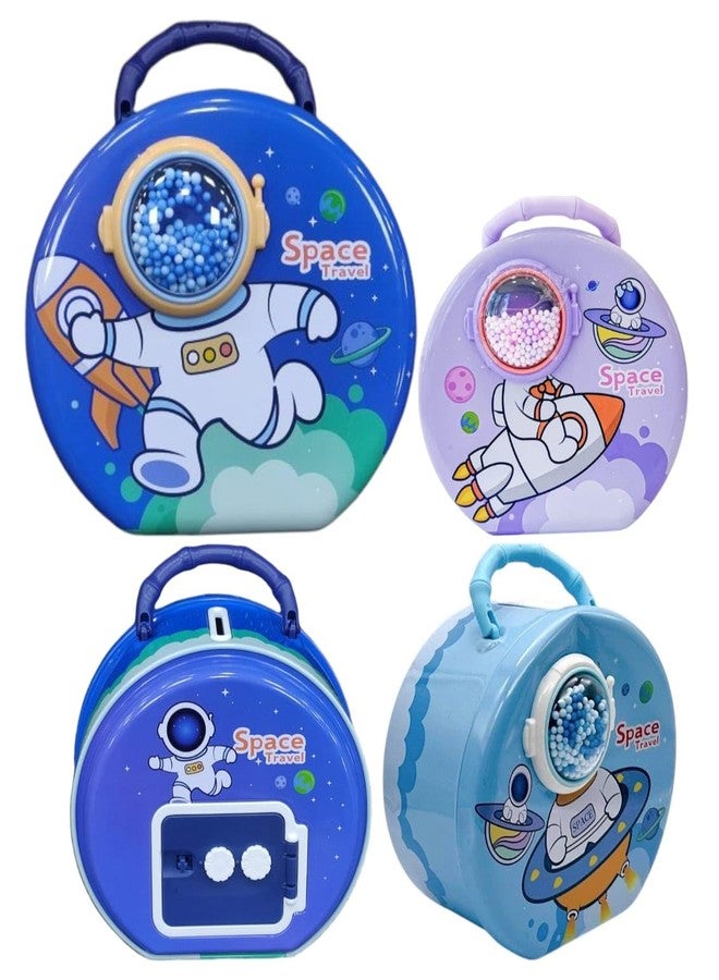 تارا13 حصالة نقود للأطفال بتصميم فضائي من TERA13 (قطعة واحدة) | أفضل هدية تذكارية للأطفال | صندوق توفير نقود بقفل | صندوق عملات للأولاد والبنات | حصالة نقود بتصميم كرتوني إبداعي | لون عشوائي - Image 2